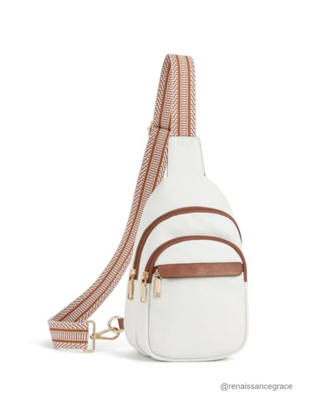 PU Leather Sling Bag Crossbody Fanny Pack Travel Chest Bag with RFID Blocking